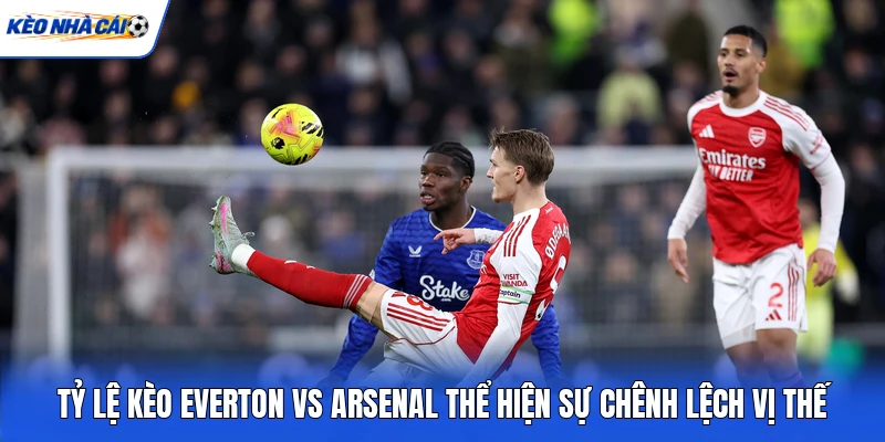 Tỷ lệ kèo Everton vs Arsenal thể hiện sự chênh lệch vị thế